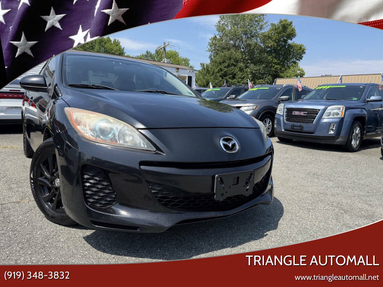 Black 2012 Mazda MAZDA3 Sedan Front-Wheel Drive 6-Speed Automatic