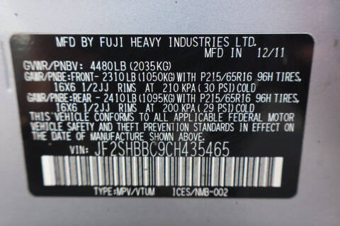 2012 Subaru Forester 2.5X