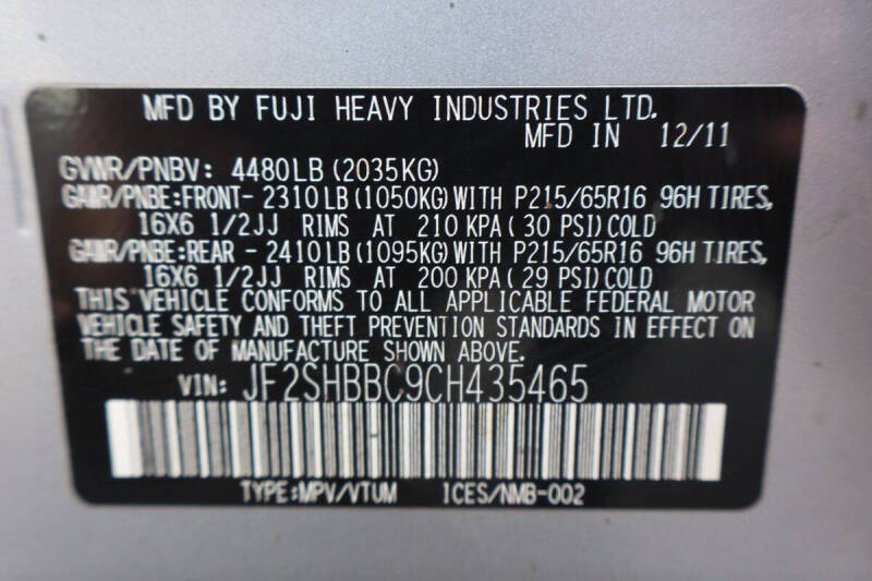 2012 Subaru Forester 2.5X