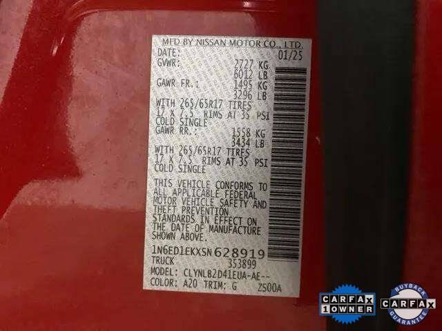 2025 Nissan Frontier SV