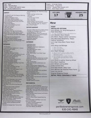 2025 Mercedes-Benz S-Class S 580 4MATIC