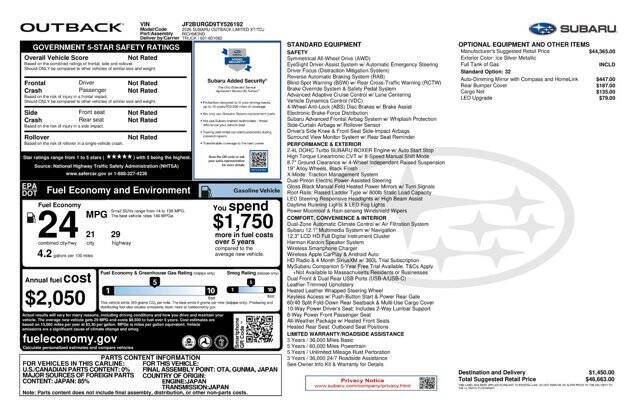 2026 Subaru Outback Limited XT