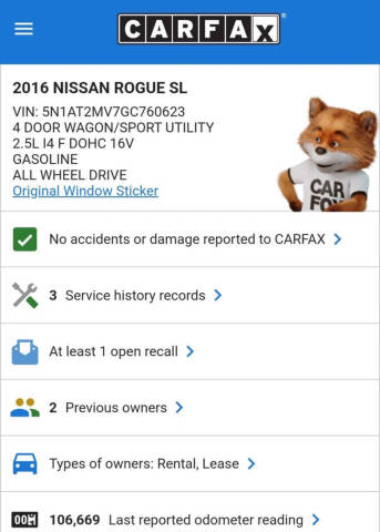 2016 Nissan Rogue SL