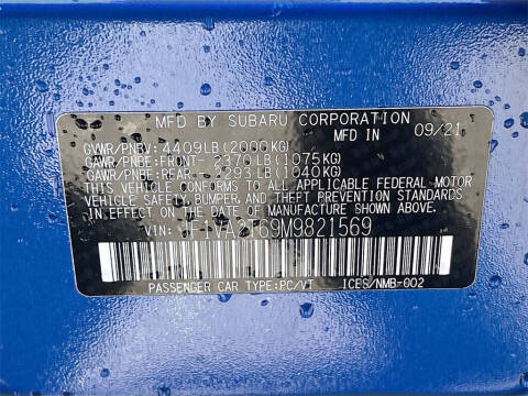 2021 Subaru WRX STI Limited