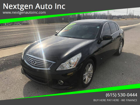 2011 Infiniti G37 Sedan for sale at Nextgen Auto Inc in Smithville TN