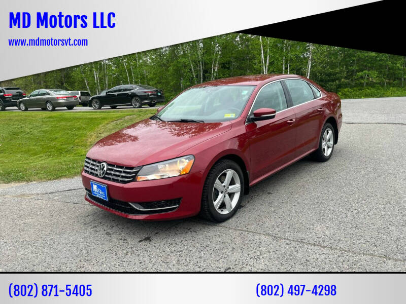 2015 Volkswagen Passat for sale at MD Motors LLC in Williston VT