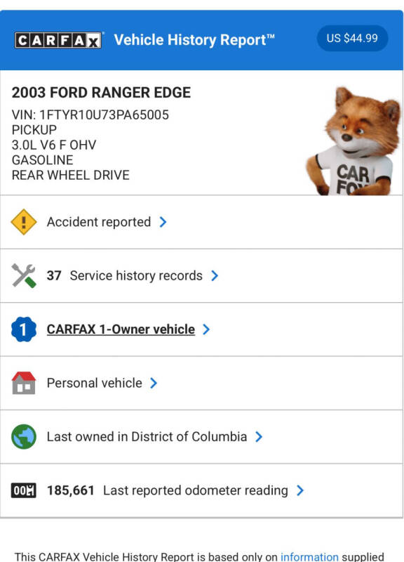 2003 Ford Ranger Edge