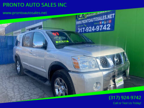 2007 Nissan Armada for sale at PRONTO AUTO SALES INC in Indianapolis IN