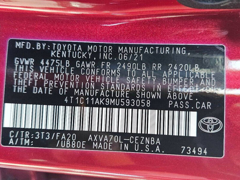 2021 Toyota Camry LE