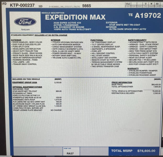 2026 Ford Expedition MAX Active