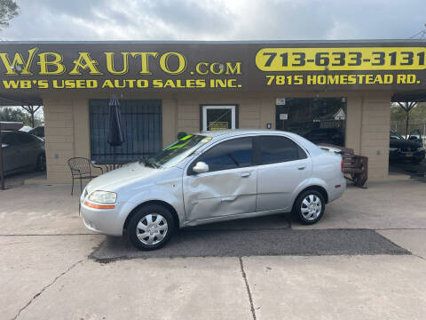 2005 Chevrolet Aveo for sale at WB'S USED AUTO SALES INC in Houston TX