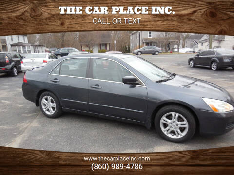 2007 Honda Accord for sale at THE CAR PLACE INC. in Somersville CT