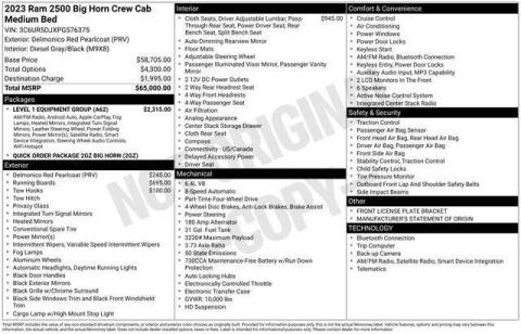 2023 RAM 2500 Big Horn