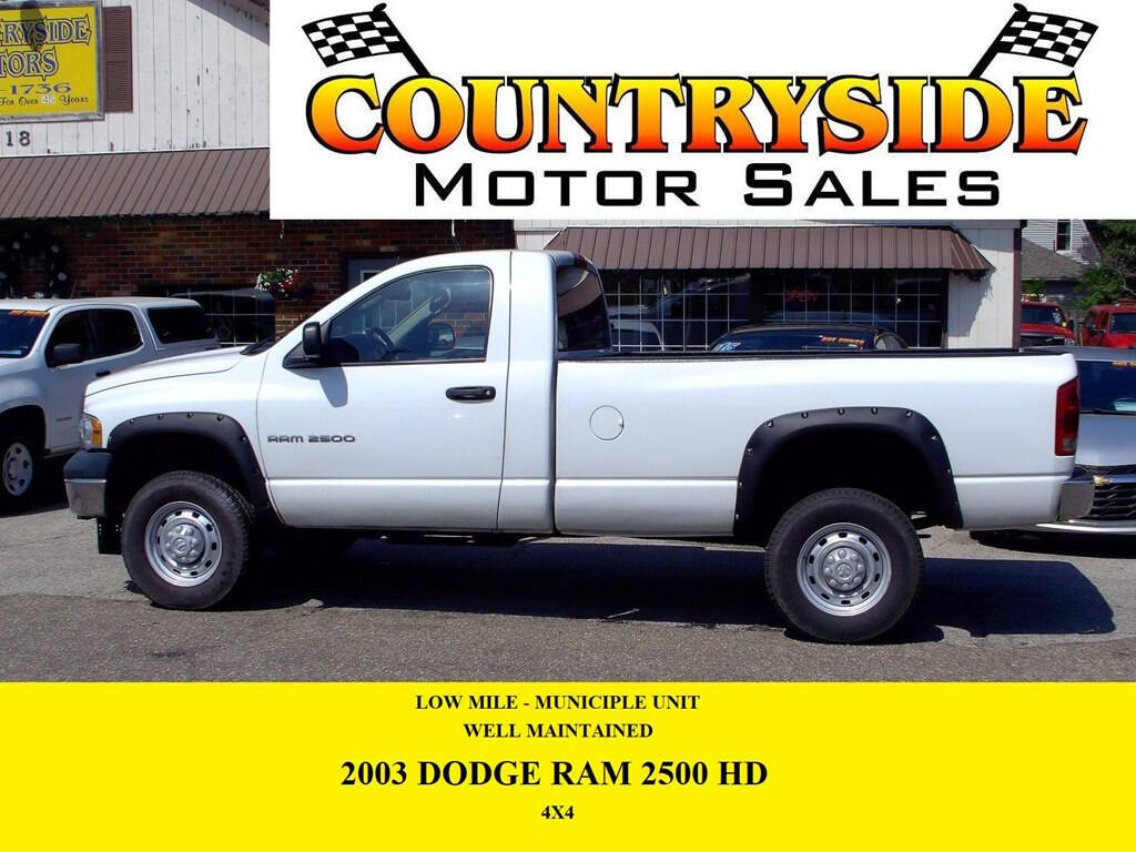 White 2003 Dodge Ram 2500 ST 2dr Regular Cab ST 4WD LB 1
