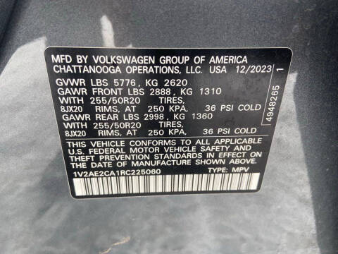 2024 Volkswagen Atlas Cross Sport SEL R-Line 4Motion