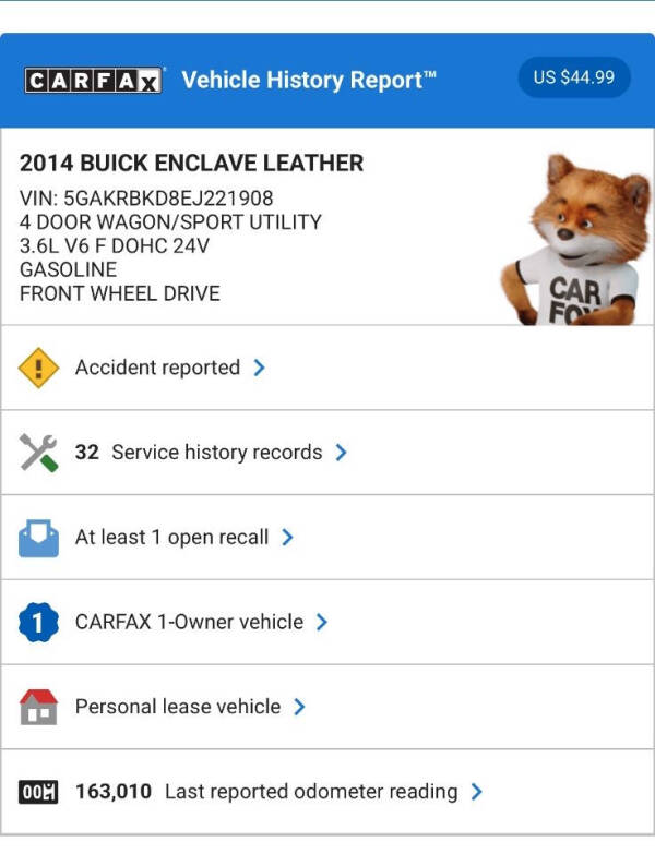 2014 Buick Enclave Leather