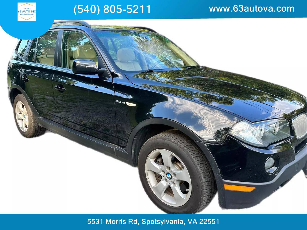 2008 BMW X3 for sale at 63 Auto Inc in Spotsylvania, VA