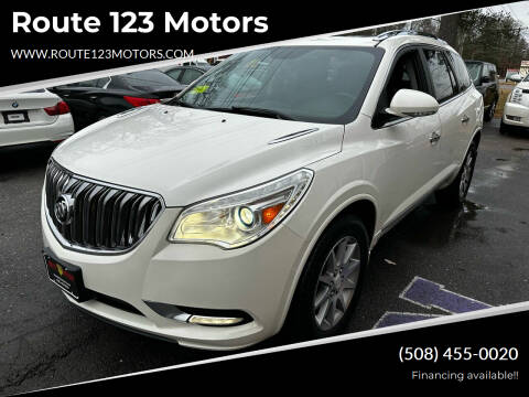 2015 Buick Enclave for sale at Route 123 Motors in Norton MA