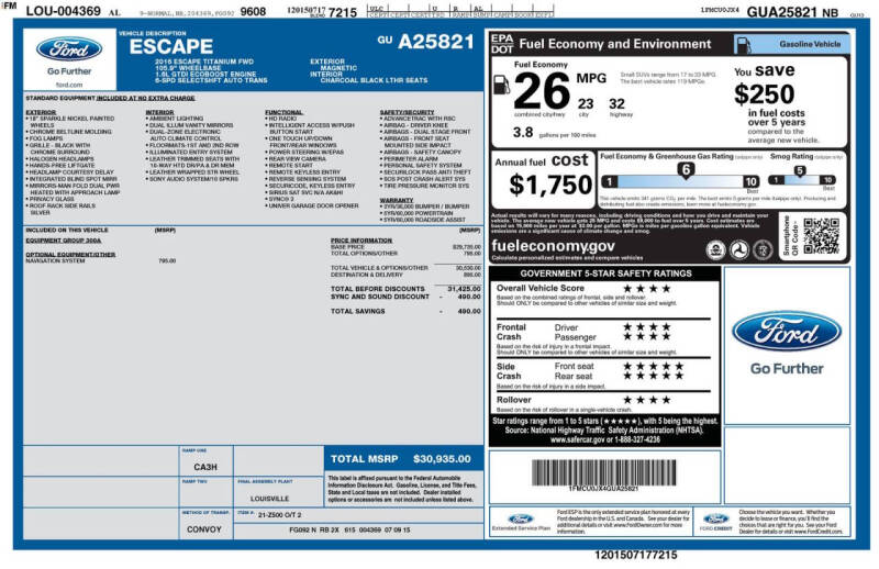 2016 Ford Escape Titanium