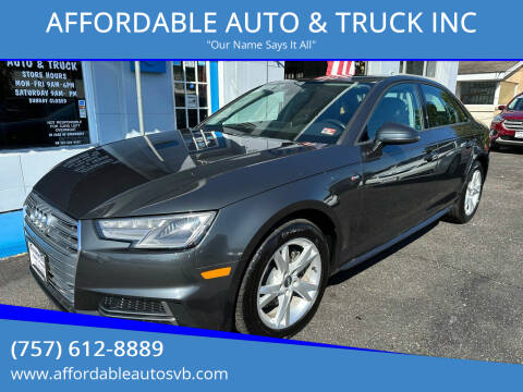 2018 Audi A4 for sale at AFFORDABLE AUTO & TRUCK INC in Virginia Beach VA