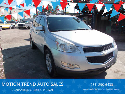 2010 Chevrolet Traverse for sale at MOTION TREND AUTO SALES in Tomball TX