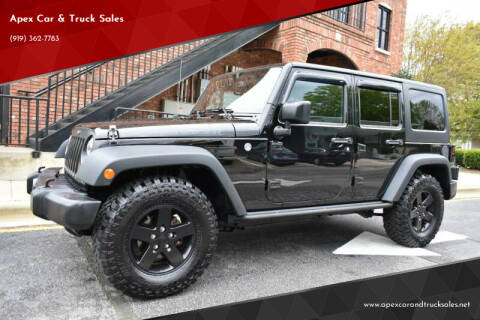 2016 Jeep Wrangler Unlimited for sale at Apex Car & Truck Sales in Apex NC