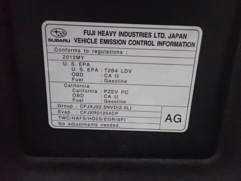 2012 Subaru Impreza 2.0i