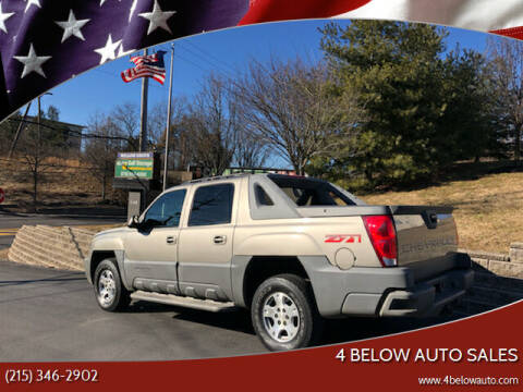 2002 Chevrolet Avalanche for sale at 4 Below Auto Sales in Willow Grove PA