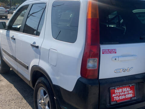2002 Honda CR-V for sale at FAIR DEAL AUTO SALES INC in Houston TX