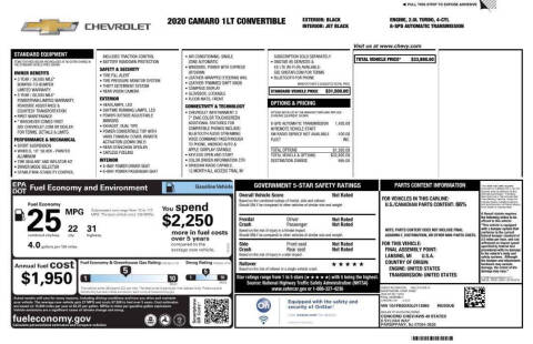 2020 Chevrolet Camaro LT