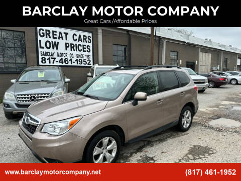 2014 Subaru Forester for sale at BARCLAY MOTOR COMPANY in Arlington TX