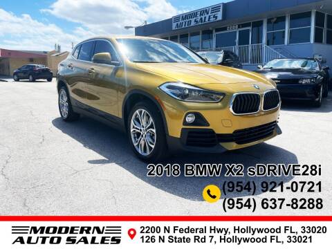 2018 BMW X2 for sale at Modern Auto Sales in Hollywood FL
