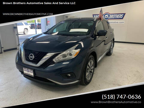 2016 Nissan Murano for sale at Brown Brothers Automotive Sales And Service LLC in Hudson Falls NY