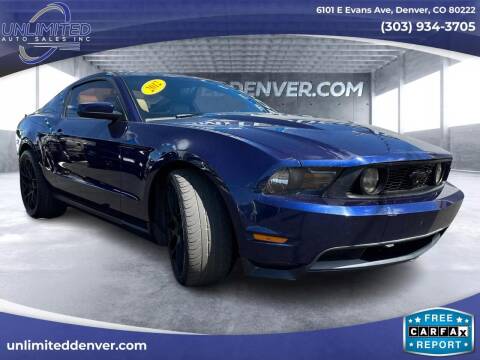 2012 Ford Mustang for sale at Unlimited Auto Sales in Denver CO