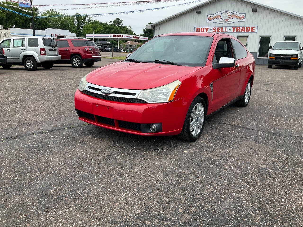 Red 2008 Ford Focus SE SE 2dr Coupe 1