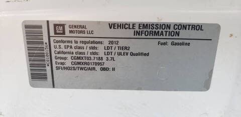 2012 GMC Canyon Work Truck