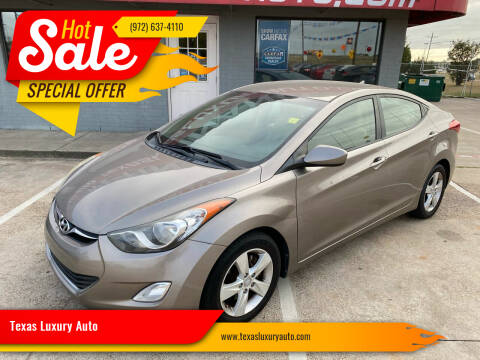 2012 Hyundai Elantra for sale at Texas Luxury Auto in Cedar Hill TX