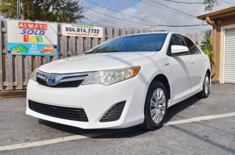2013 Toyota Camry Hybrid for sale at ALWAYSSOLD123 INC in Fort Lauderdale FL