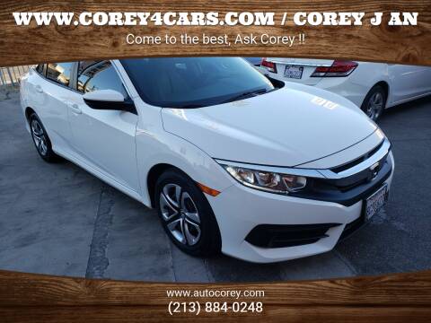 2018 Honda Civic for sale at WWW.COREY4CARS.COM / COREY J AN in Los Angeles CA