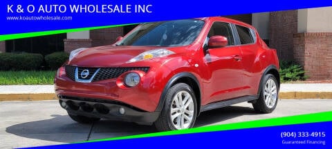 2013 Nissan JUKE for sale at K & O AUTO WHOLESALE INC in Jacksonville FL