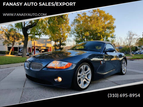 2003 BMW Z4 for sale at FANASY AUTO SALES/EXPORT in Yorba Linda CA