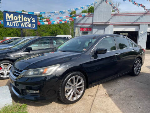 2013 Honda Accord for sale at Motley's Auto World in Danville VA