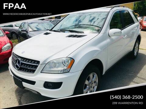 2007 Mercedes-Benz M-Class for sale at FPAA in Fredericksburg VA
