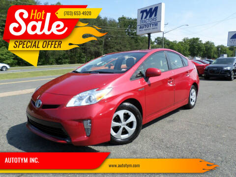 2015 Toyota Prius for sale at AUTOTYM INC. in Fredericksburg VA