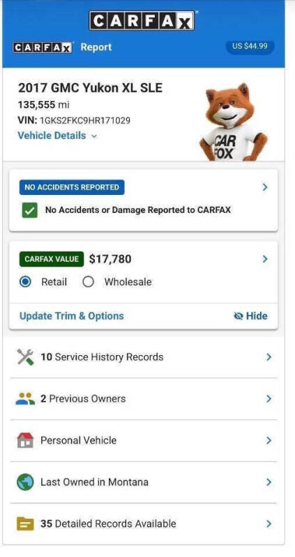 2017 GMC Yukon XL SLE