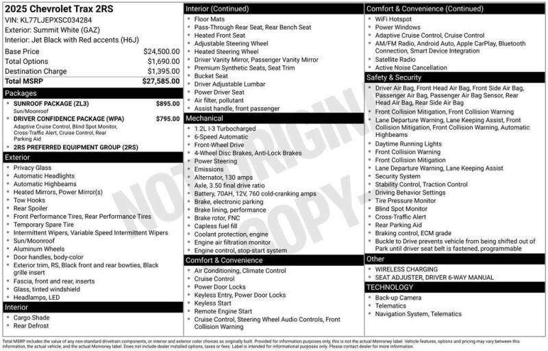 2025 Chevrolet Trax RS