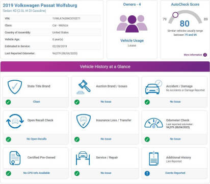 2019 Volkswagen Passat Wolfsburg