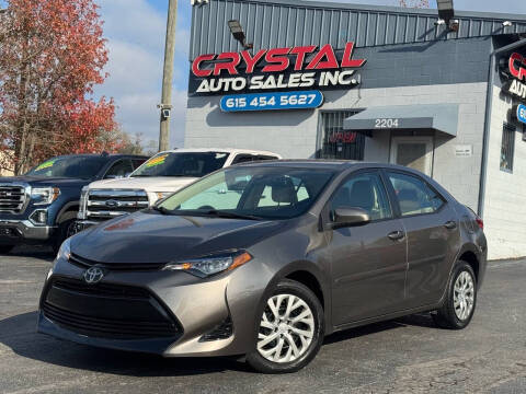 2019 Toyota Corolla for sale at Crystal Auto Sales Inc in Nashville TN