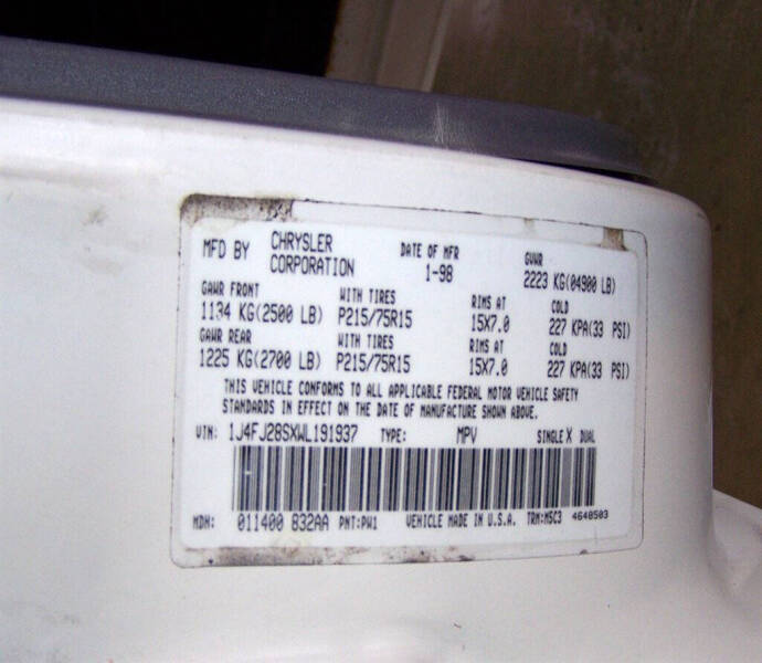 1998 Jeep Cherokee SE