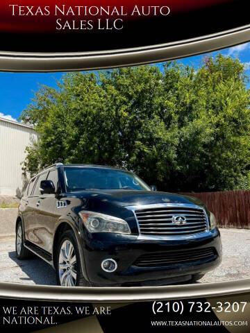 2013 Infiniti QX56 for sale at Texas National Auto Sales LLC in San Antonio TX